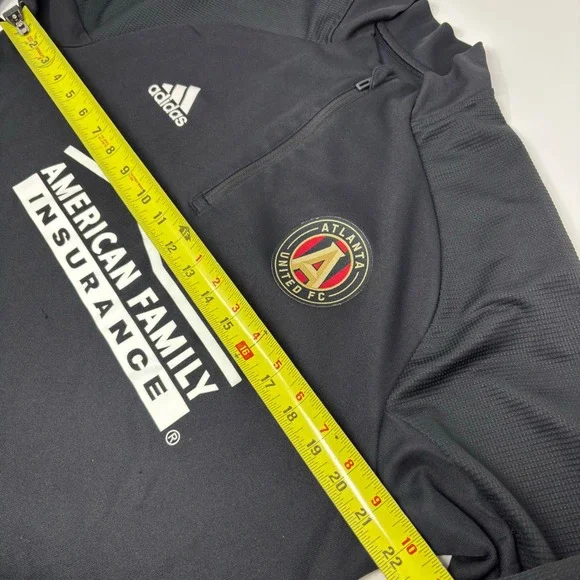 Atlanta United FC Adidas Aeroready Soccer Training Jersey Black Men L FS7116 - Picture 4 of 8